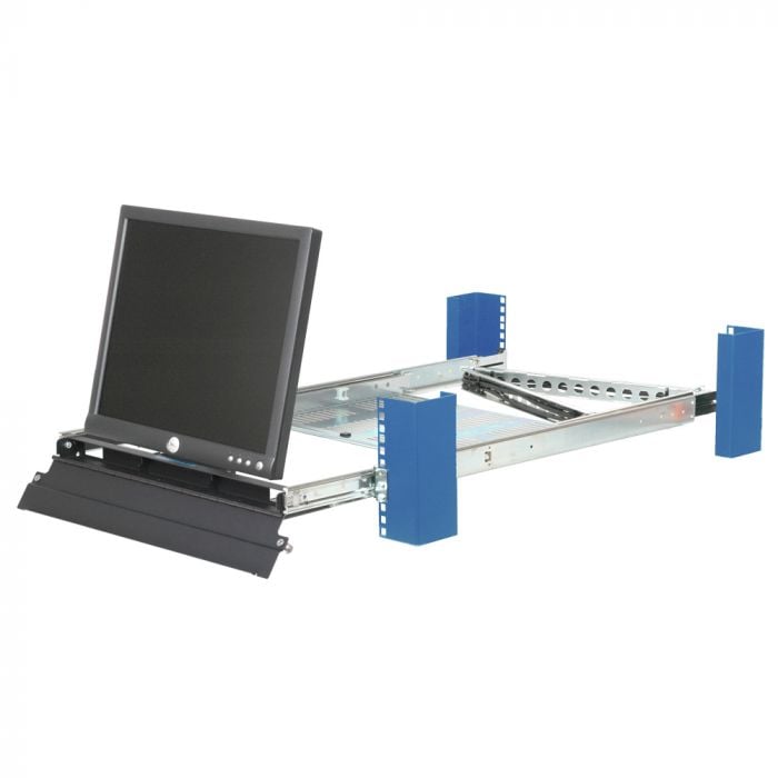 Sliding shop laptop tray