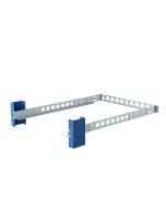 1U 2Post Universal Rail 24in Depth with Wirebar (1UKIT-009) Flush Mounted