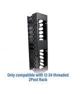 42U Vertical Plastic Cable Duct with Cover (Button Mount) (180-5257)